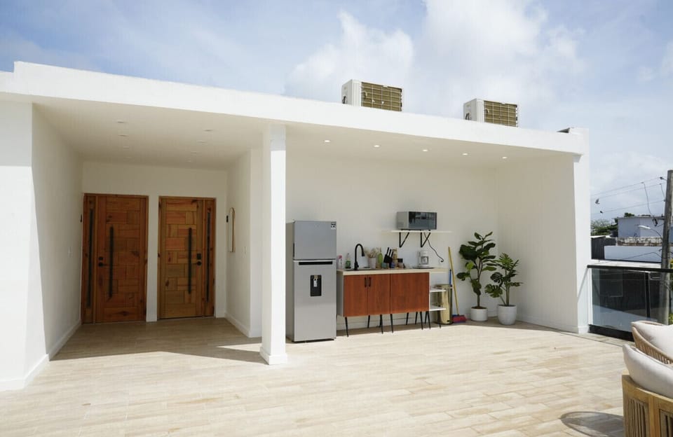 Rooftop, shared kitchen for room 7a and 7b