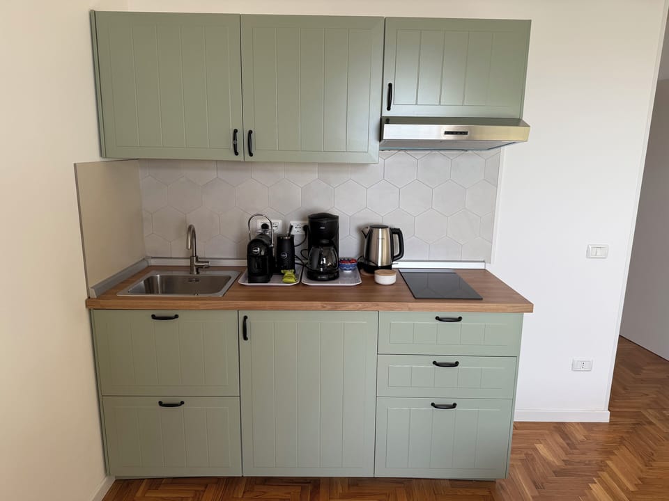 Panoramic Room, Sea View | Private kitchen | Full-size fridge, microwave, espresso maker, electric kettle