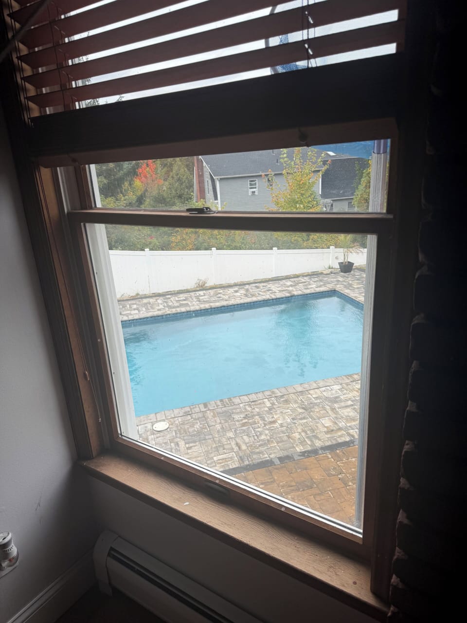 View from family room to pool area