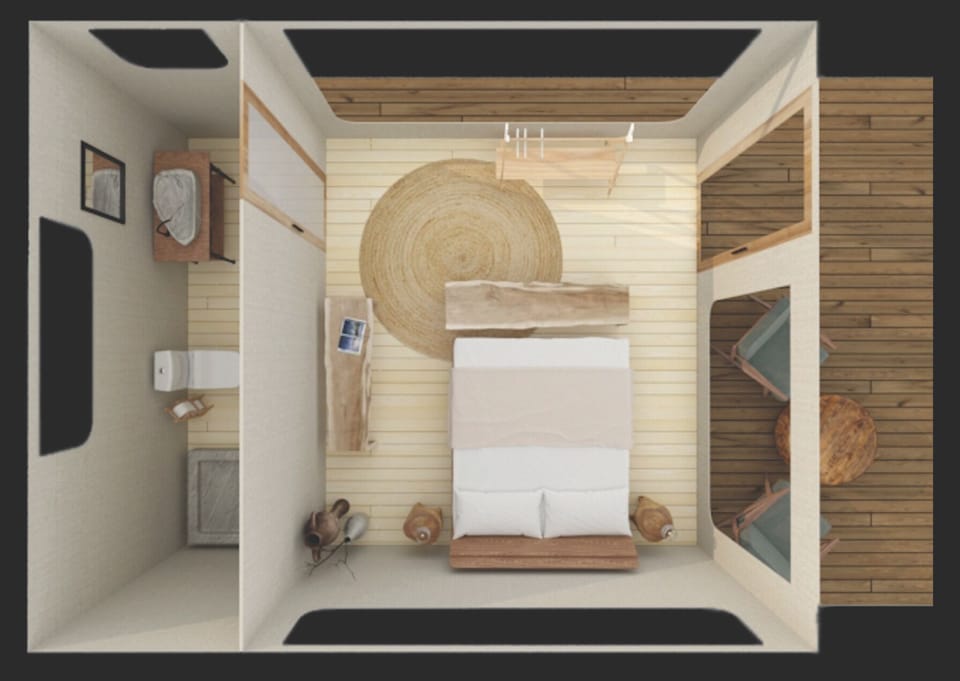 Standard Double Room, Lanai, Mountain View | Egyptian cotton sheets, premium bedding, laptop workspace, free WiFi
