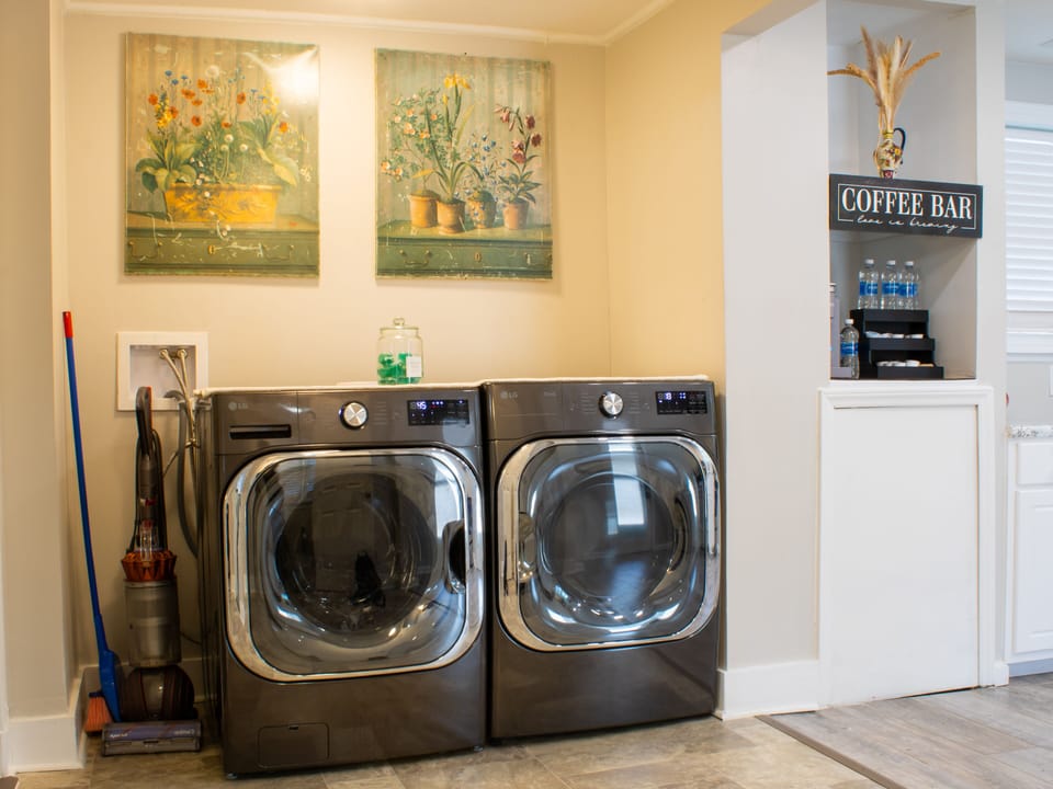 Washer and dryer with detergent pods included