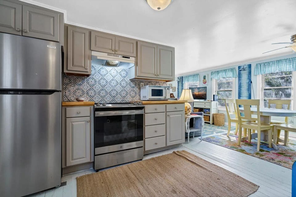 Updated kitchen with stainless steel appliances