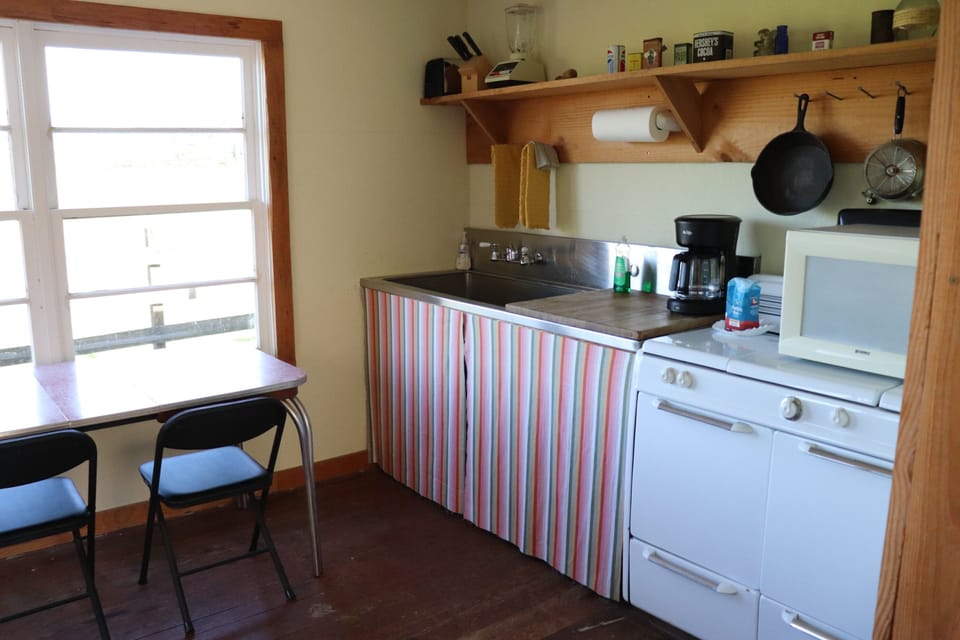 Kitchen (vintage stove shown does not work)