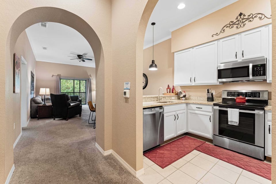 Condo, Multiple Beds, Balcony, Garden View (Homey Nature Escape) | Private kitchen | Fridge, microwave, oven, stovetop