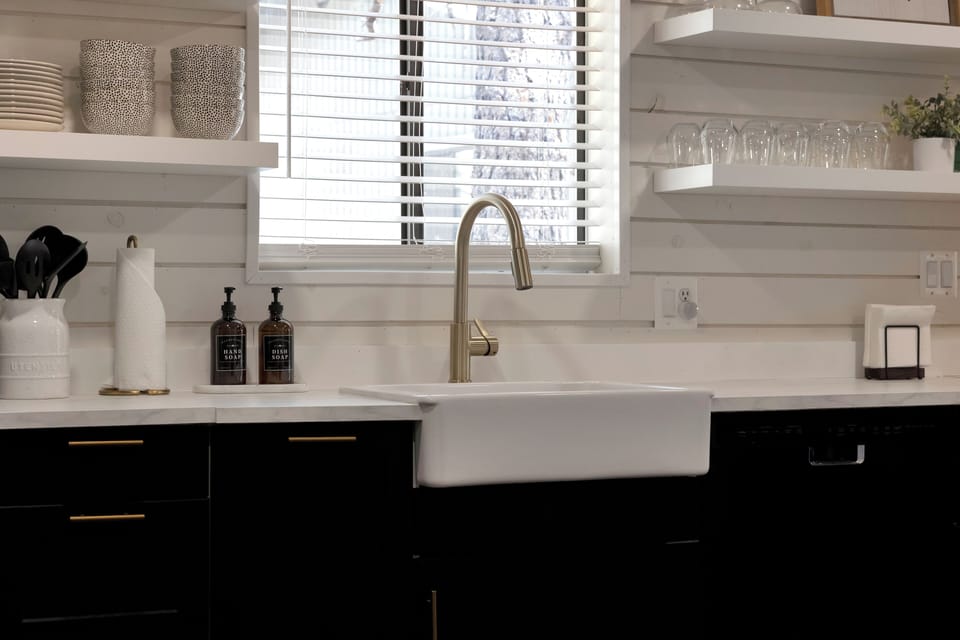 Farmhouse sink in Kitchen