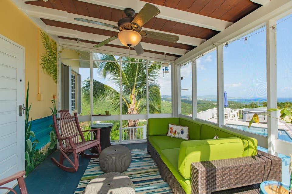 screen porch for morning coffee