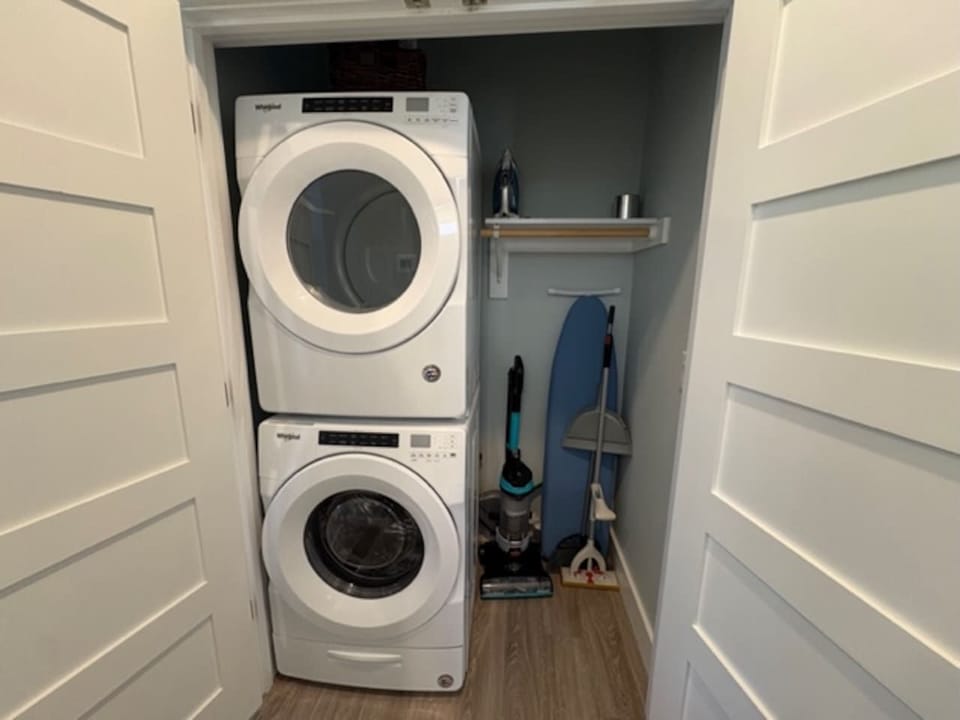 In-unit washer and dryer for guest convenience