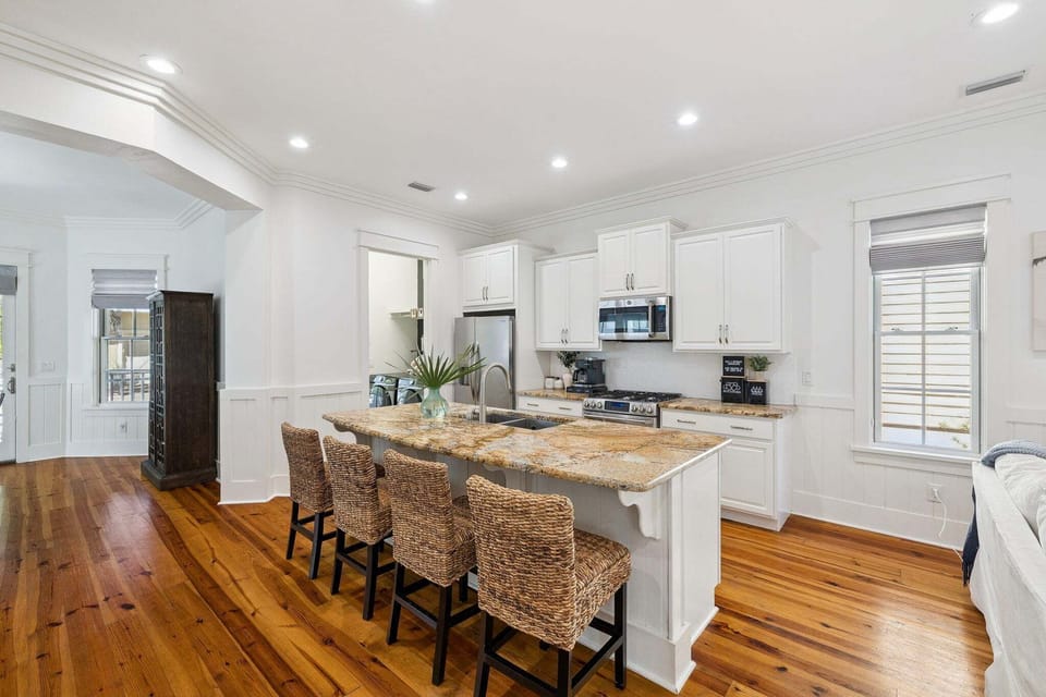 Off the large living room is the fully equipped kitchen!