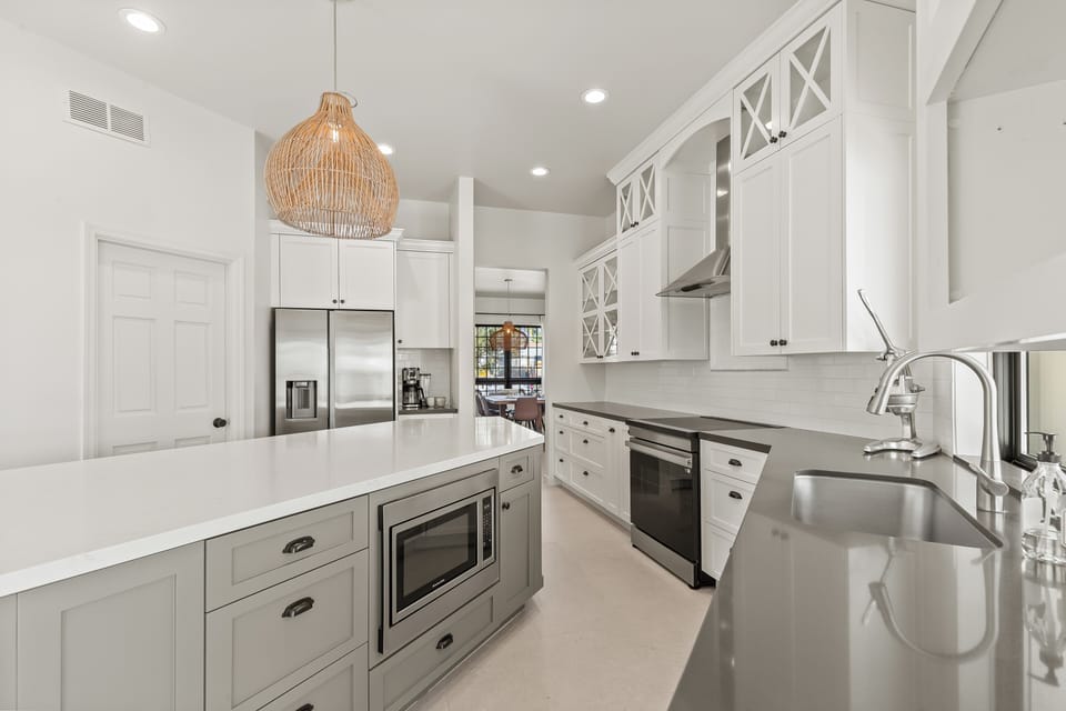 Plenty of kitchen space with new appliances and walk-in pantry