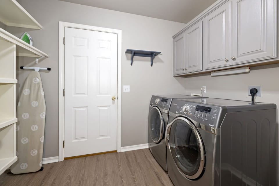 Washer and dryer available for guest use.