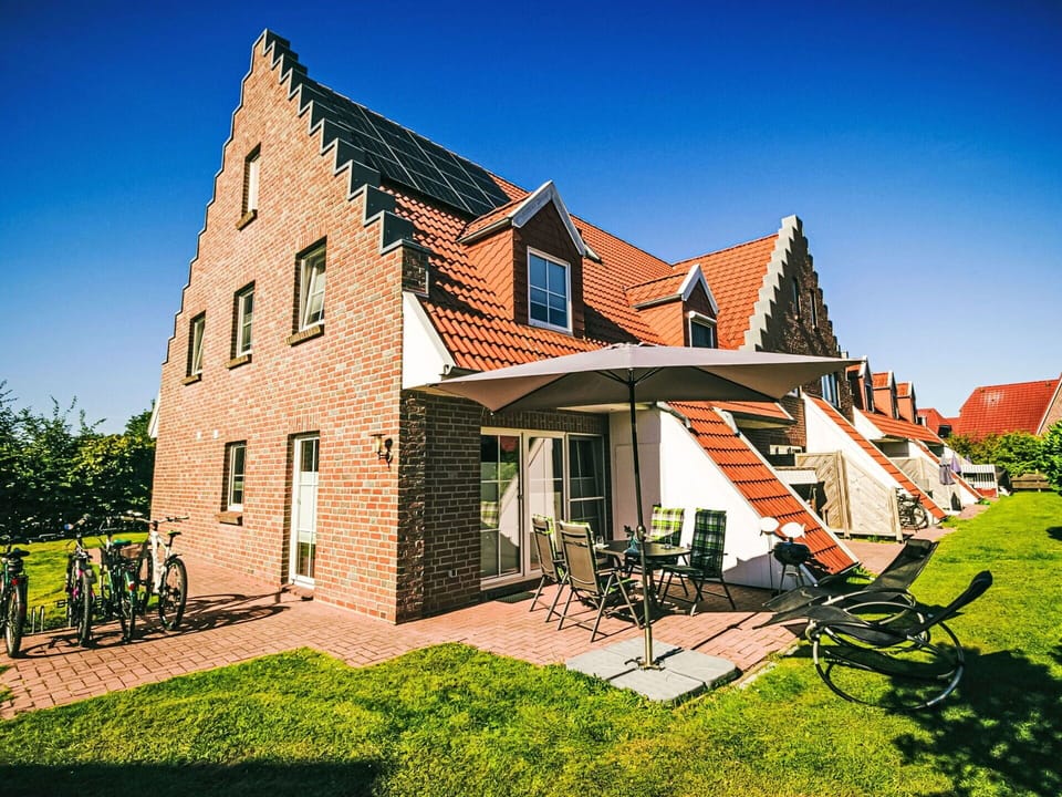Roof, Cottage, Brick, Lawn, Outdoor Furniture, Farmhouse, Bicycle, Siding