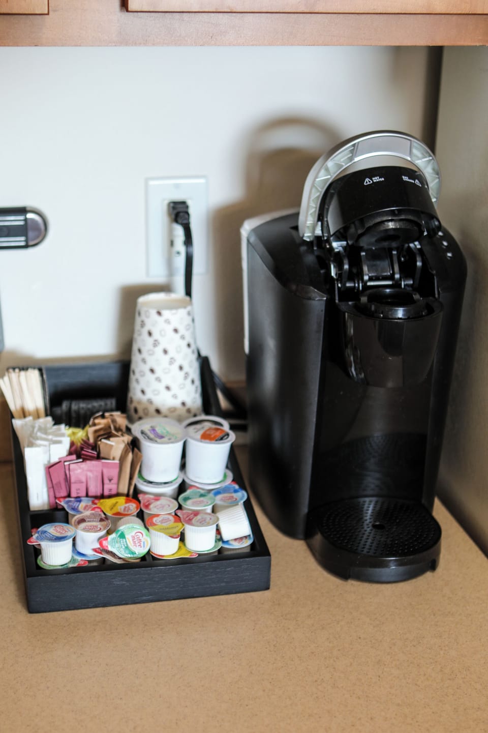 Coffee bar with everything you need to start your day with a fresh brew.