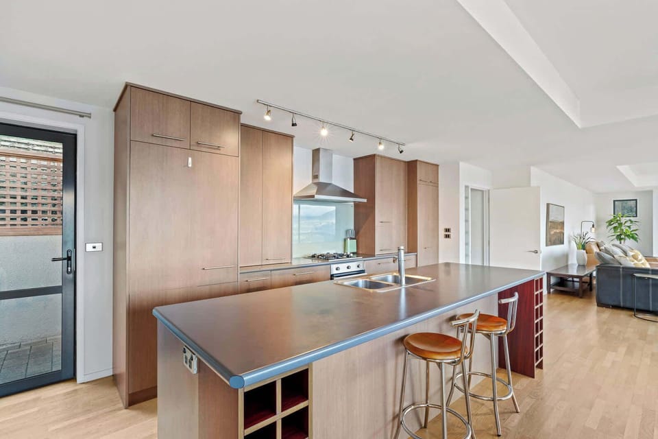 Spacious kitchen perfect for family meals together.