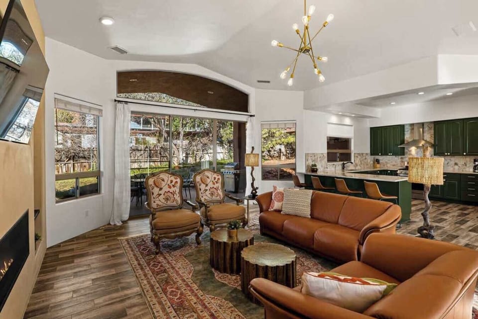 Spacious living area with comfortable seating and views.