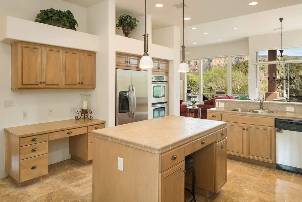 Enjoy the open concept living and kitchen space.
