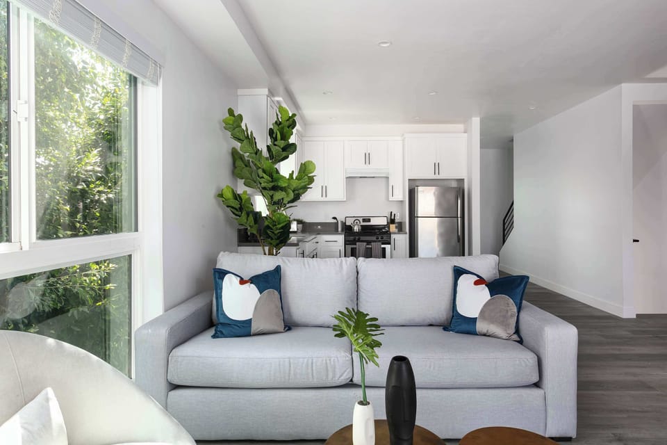 Chic and cozy lounge with contemporary touches