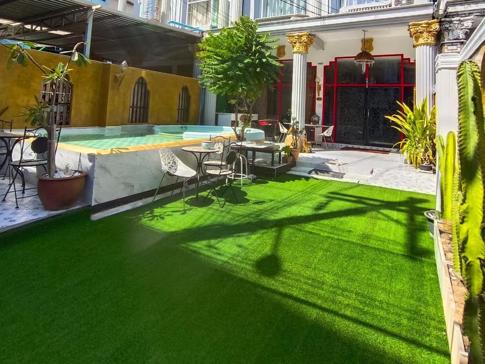 Family Villa, Patio, Pool View | Terrace/patio
