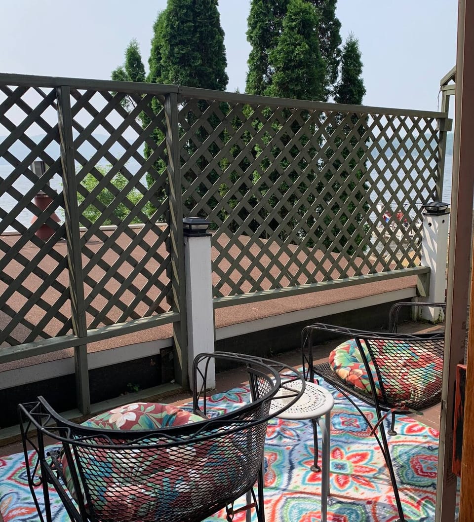 Patio with Lake Views