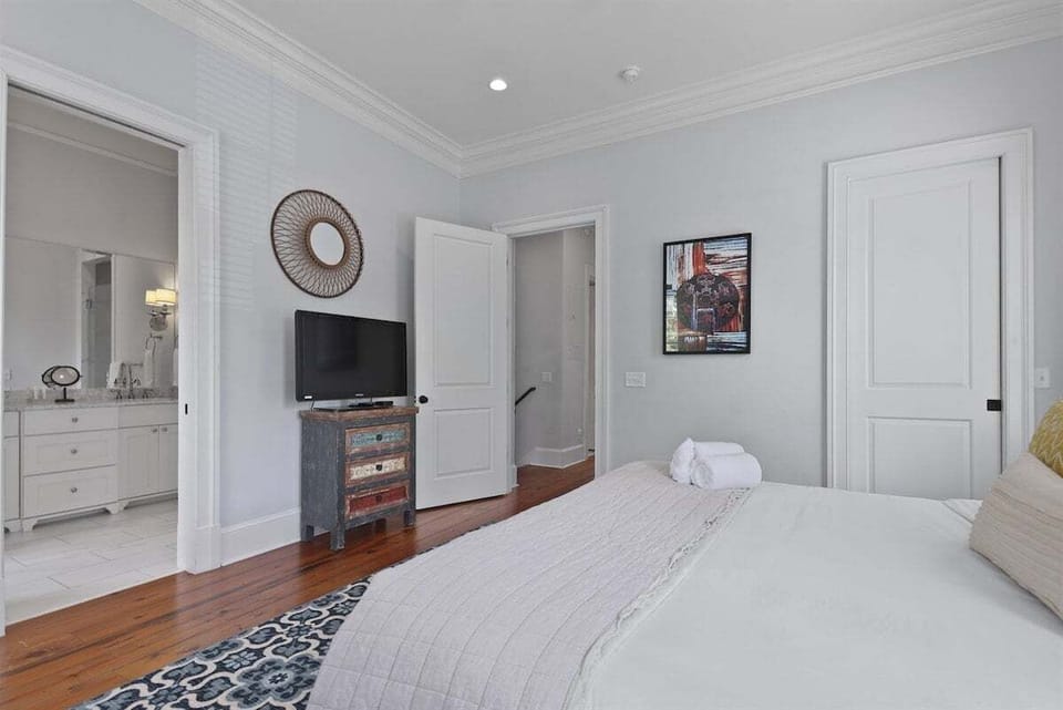 Because sometimes the perfect night is cozy sheets, a comfy bed, and a good show.