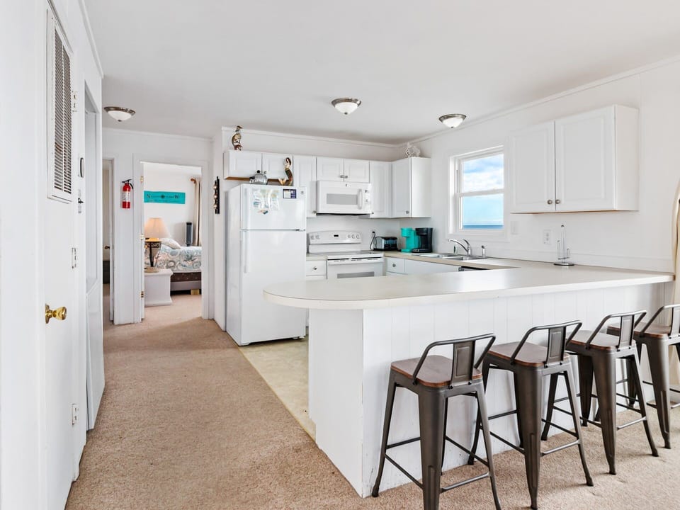 The well-equipped Kitchen offers beautiful ocean views while you cook.