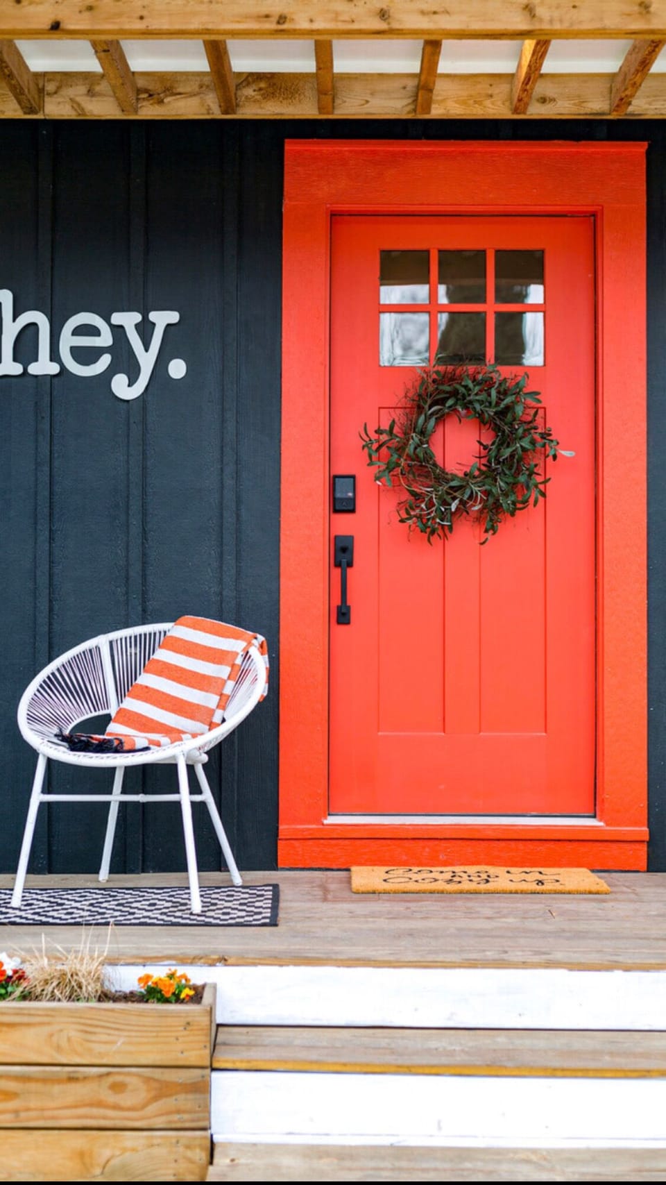 There’s always a happy stay waiting at the bright poppy door.