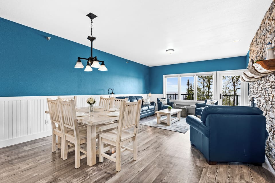 Enjoy meals with a view at the cozy dining area