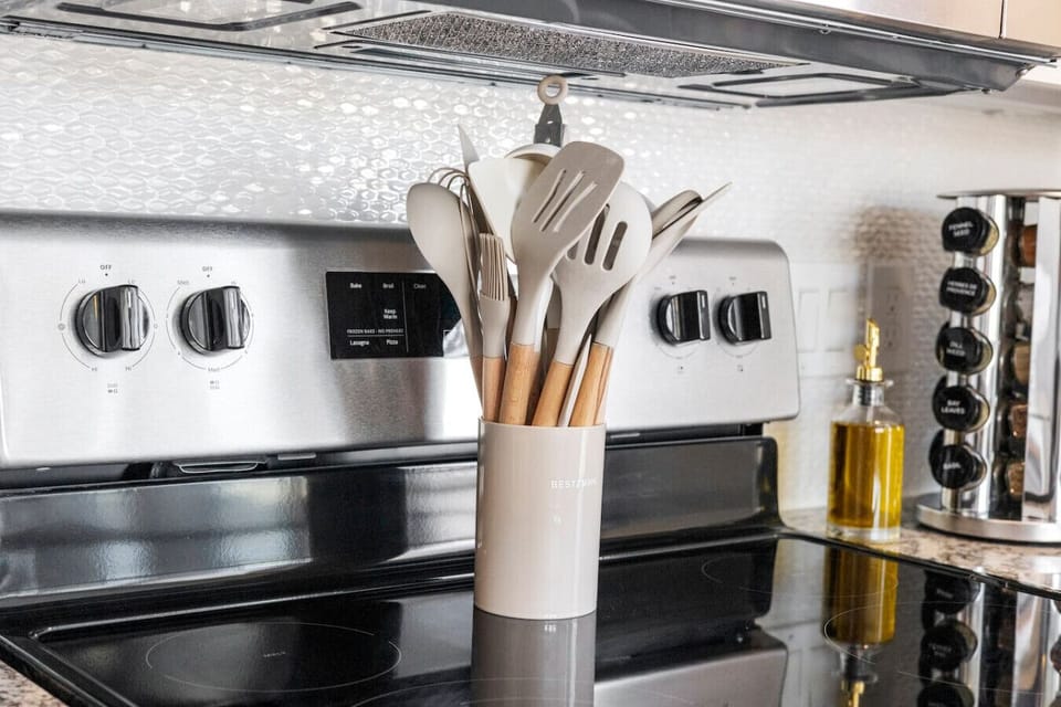 As you step into the kitchen, the clean lines and functional design make you eager to start cooking your favorite dishes.