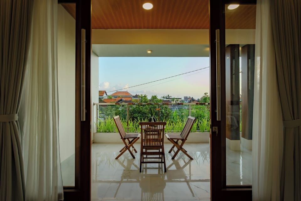 Rooftop terrace with views of the garden