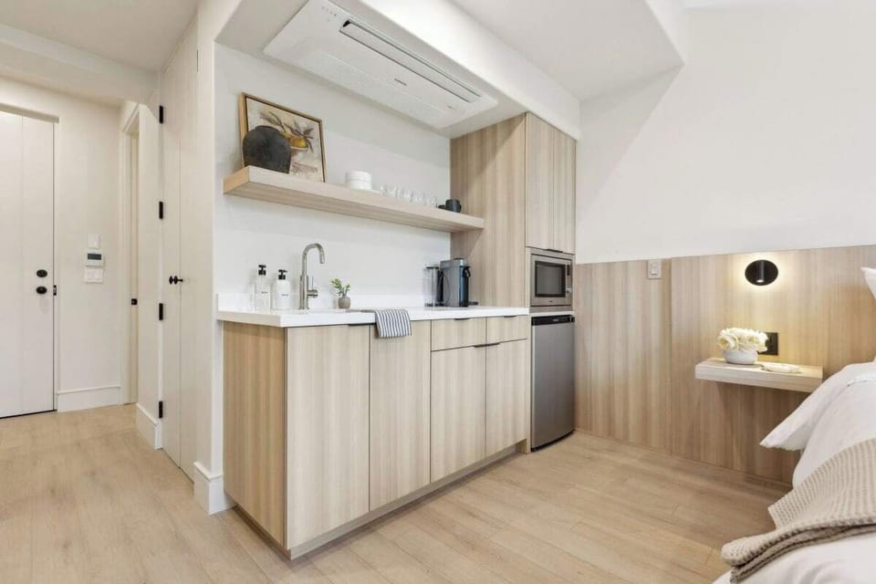 Kitchenette with Nespresso Coffee Machine and Mini Fridge - No Stove