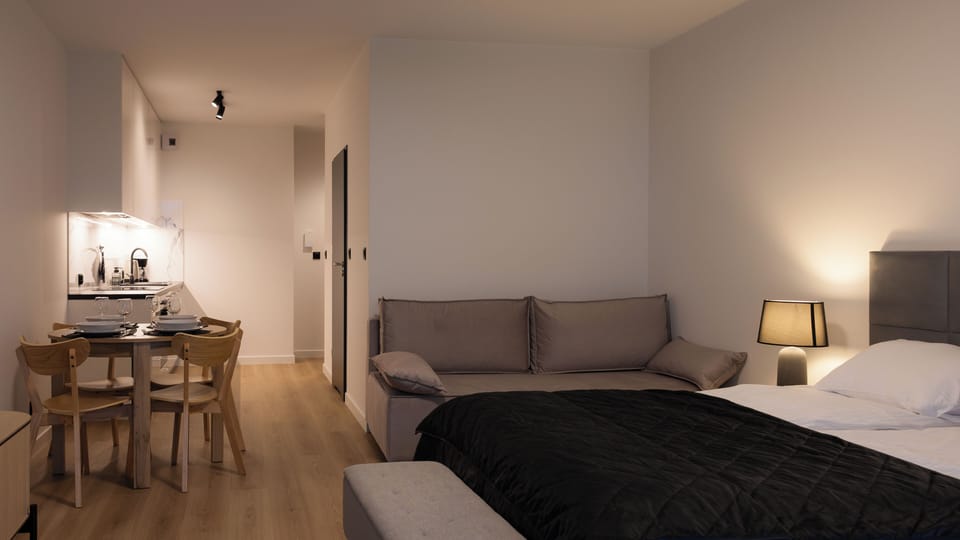Studio (7B) | Living area | Flat-screen TV