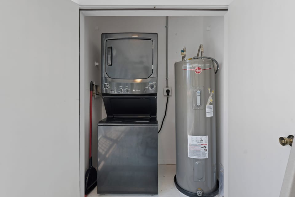 Washer and dryer.