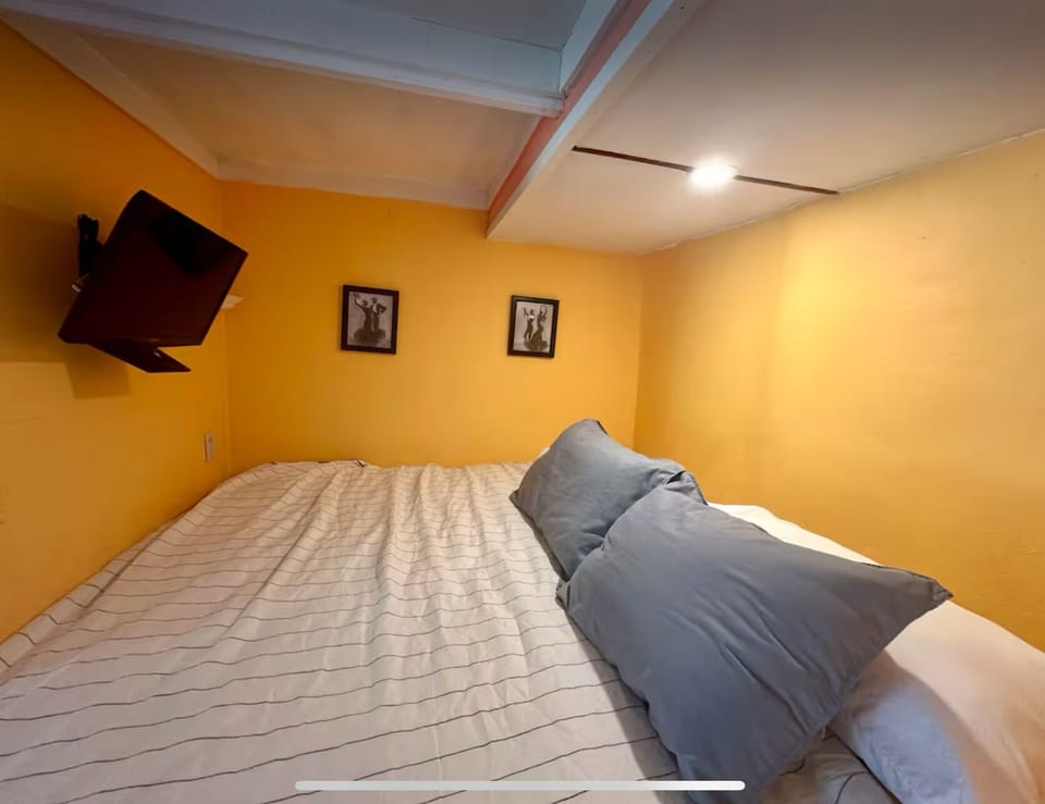 King bed with TV