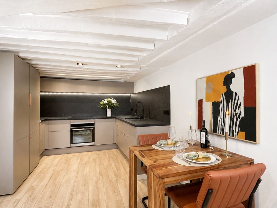 Apartment, Courtyard View | Living area | 80-cm Smart TV with digital channels