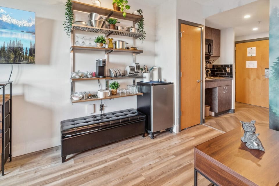 View of Kitchenette and wall storage