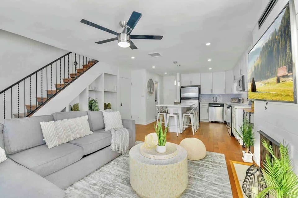 Open spaced living room and kitchen.  Great space for family and friends to gather and create memories