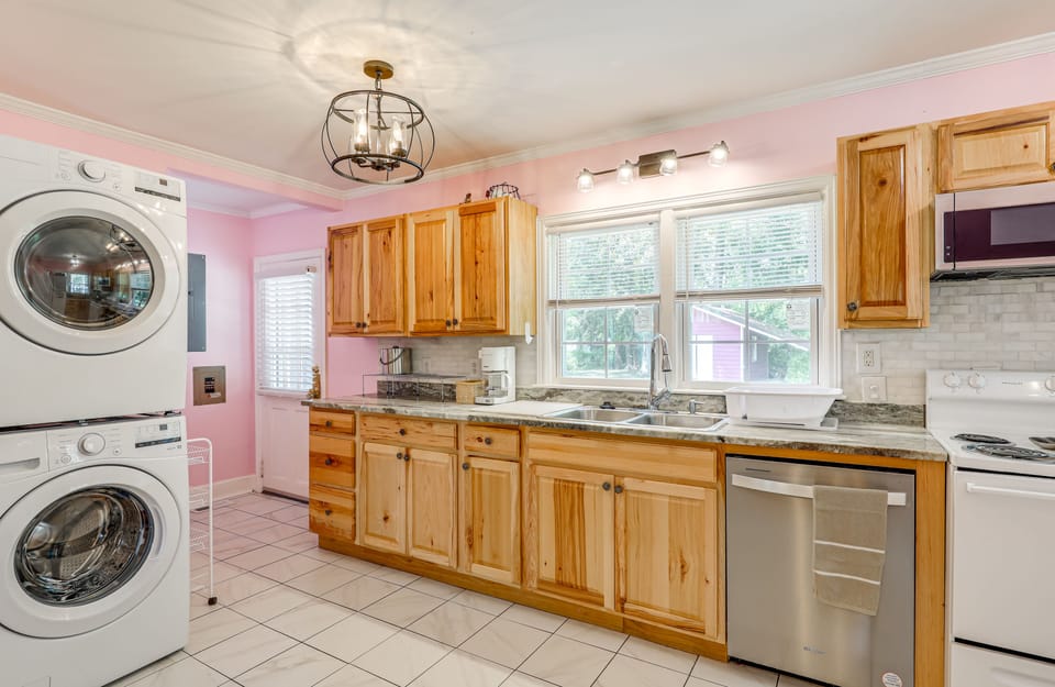 Kitchen | In-Unit Laundry | Slow Cooker | 1st Floor