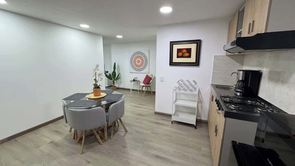 Apartment, 1 Queen Bed, Balcony, City View (9211 201) | Private kitchen | Coffee/tea maker