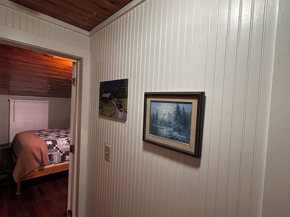 Hallway facing bedroom