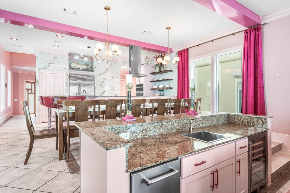 Beachfront Wet Bar | Second Floor | Conveniently located by living room couch
