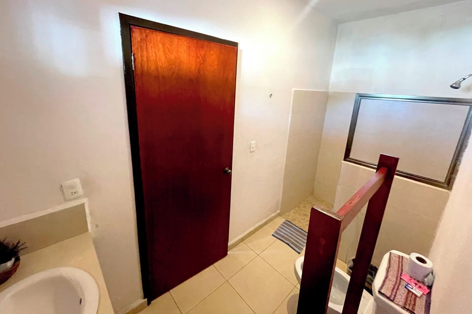 Comfort Triple Room | Bathroom | Shower, towels, soap, shampoo
