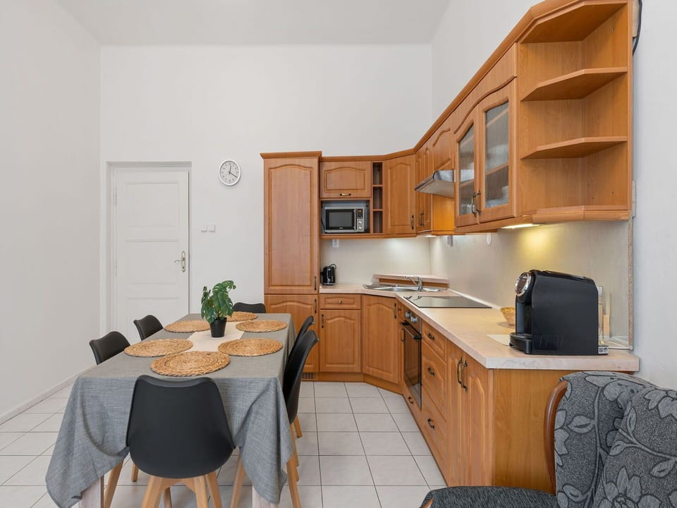 Furniture, Interior Design, Flooring, Wood, Kitchen, Cabinetry, Floor, Countertop, Kitchen Appliance, Ceiling