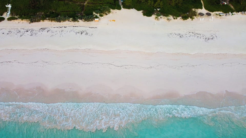 This is what rush hour looks like on the Harbour Island pink sand beach