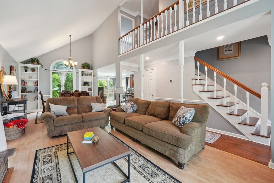 A spacious and inviting living area, perfect for gathering and relaxing.