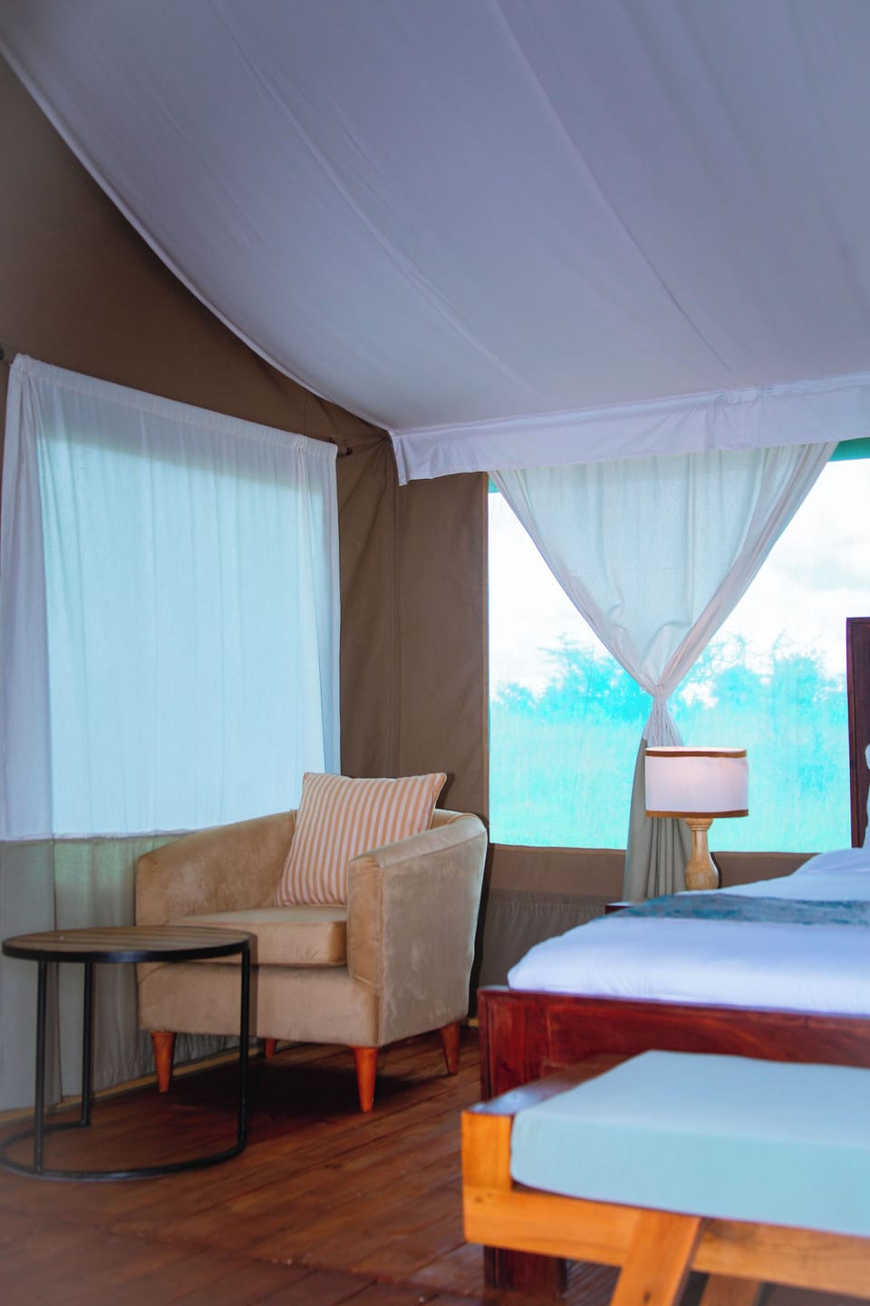 Tent, Park View | Desk, laptop workspace, iron/ironing board, rollaway beds