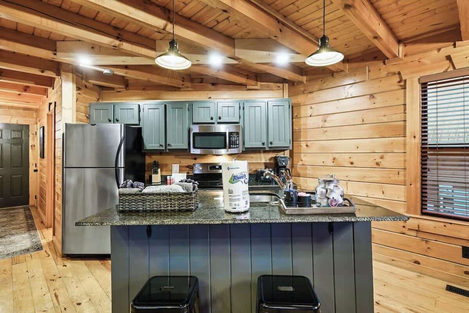Fully equipped kitchen with all the essentials for easy meal prep and entertaining.