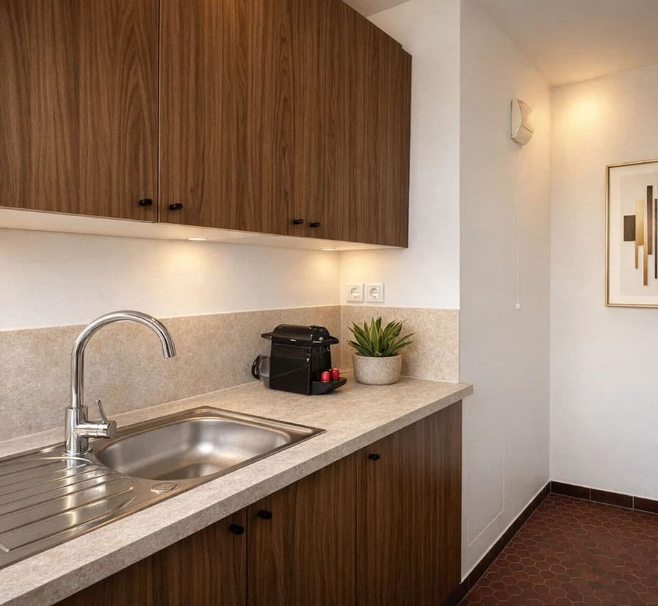 Comfort Studio, City View | Private kitchen | Mini-fridge, microwave, stovetop, espresso maker