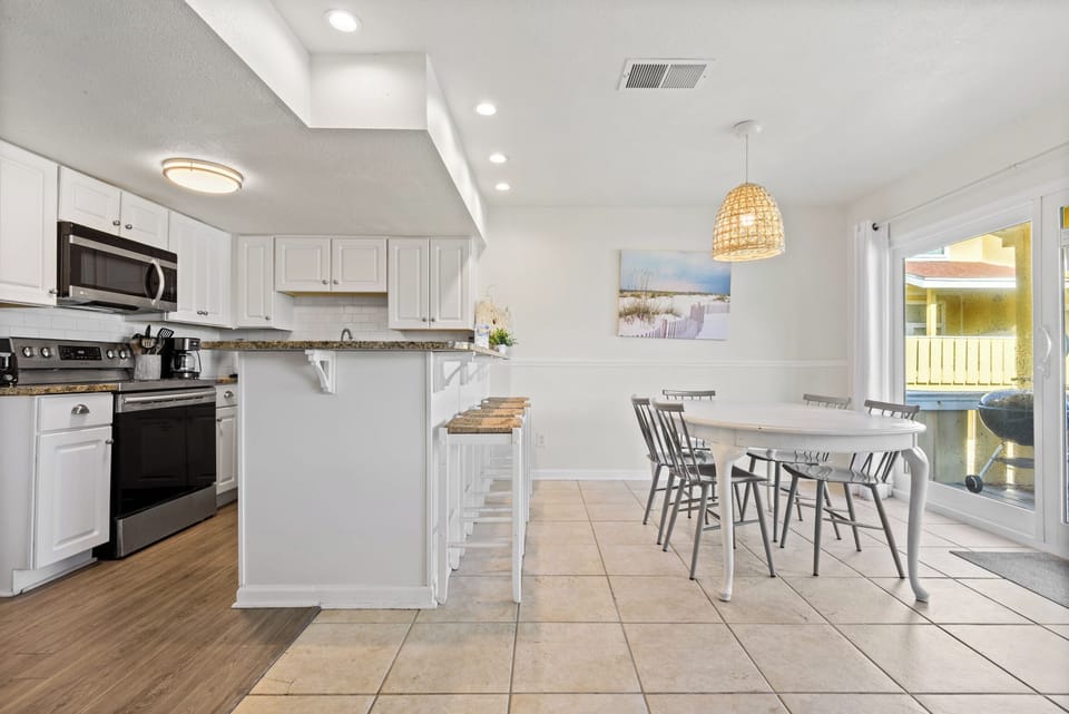 Dining and kitchen area