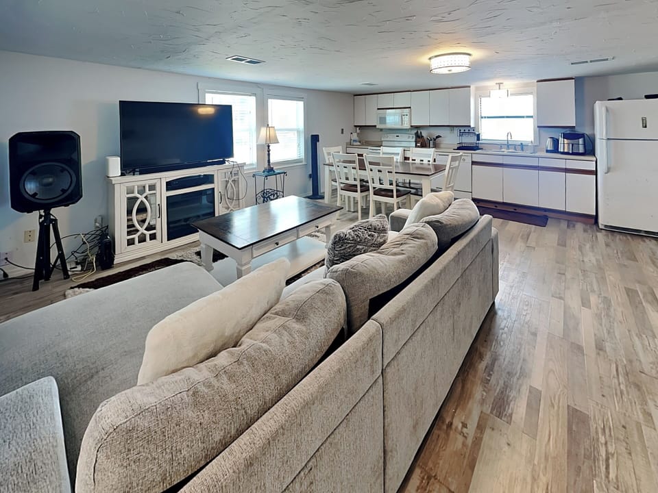 Living Room, Kitchen and Dining Area