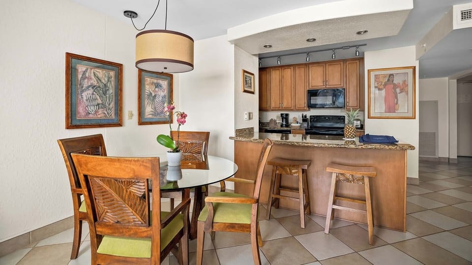 Kaanapali Shores #435 - Dining Room & Kitchen - Parrish Maui