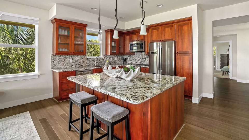 Pili Mai Resort at Poipu #06L - Kitchen & Breakfast Bar - Parrish Kauai